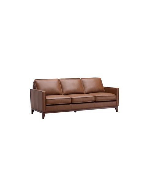 6803 Weston Stacionary Sofa Highland Brown Leather By Leather Italia Usa throughout Leather Luxury Weston Sofa - Brown
